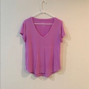 american eagle favorite bright purple vneck tshirt